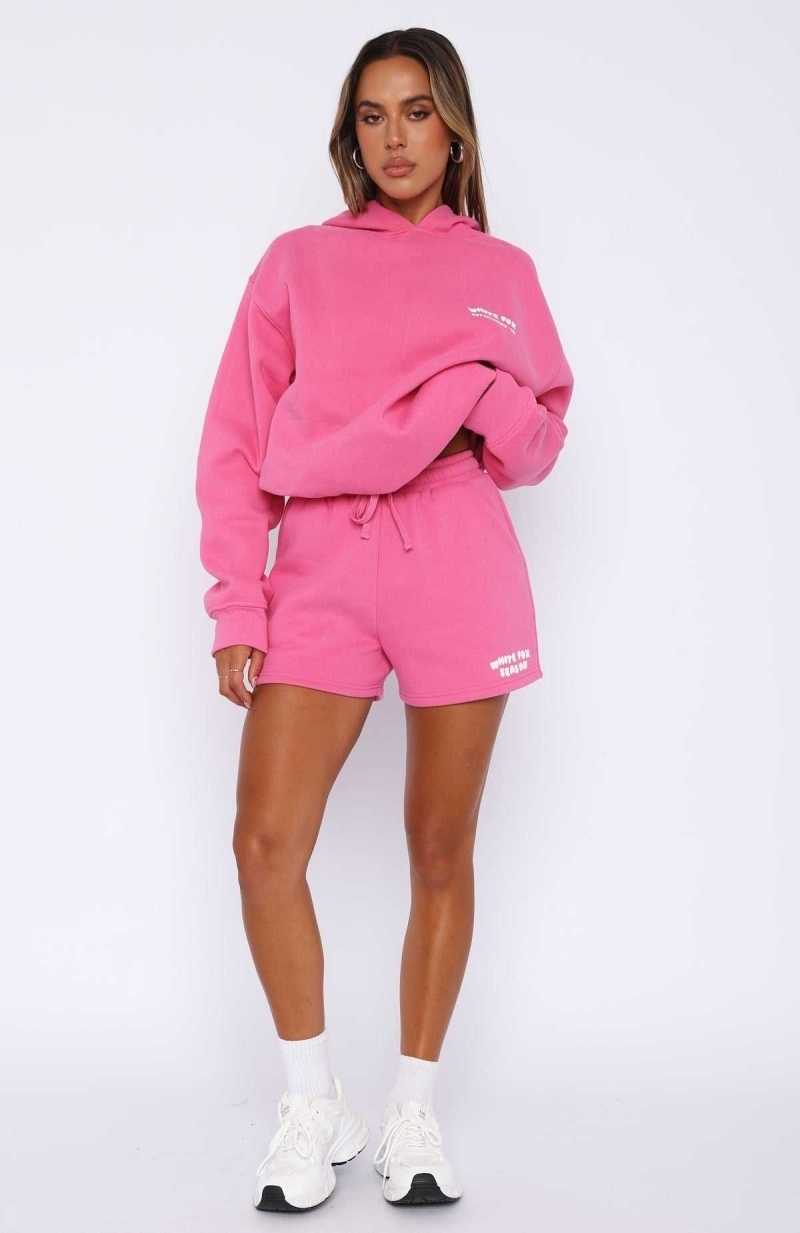 White Fox Main Season Lounge Shorts Hot Pink | ILTWJC-451