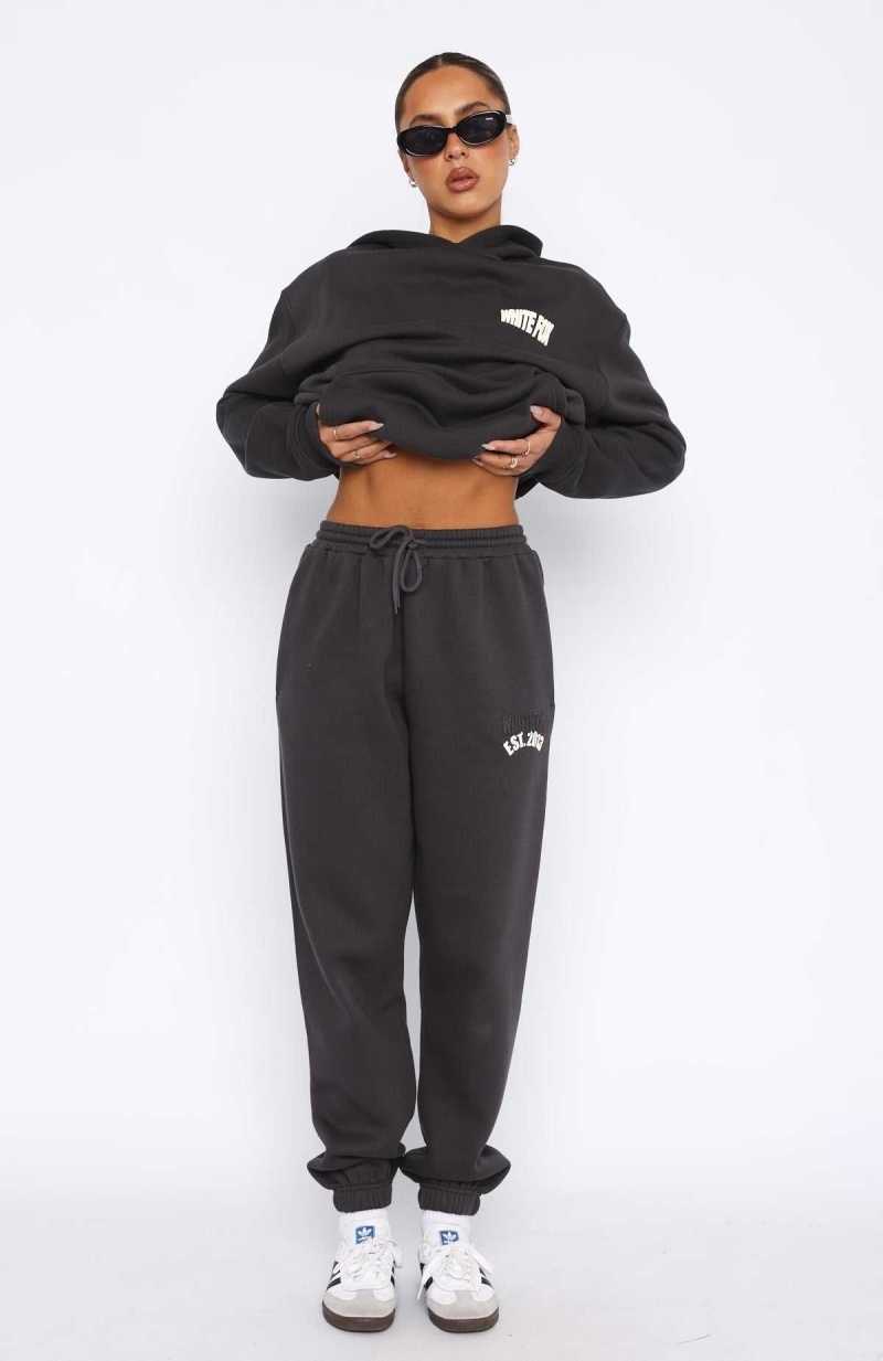 White Fox Major Moves Sweatpants Charcoal | UTBCJW-359