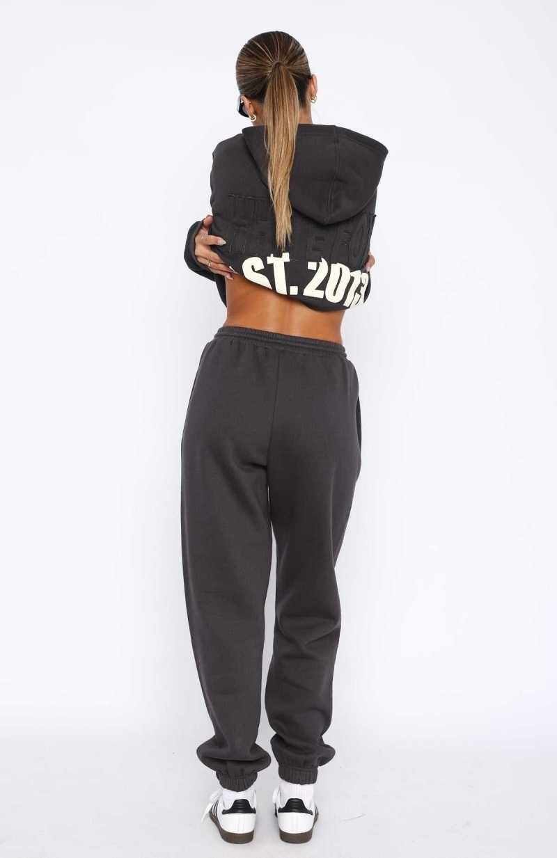 White Fox Major Moves Sweatpants Charcoal | UTBCJW-359