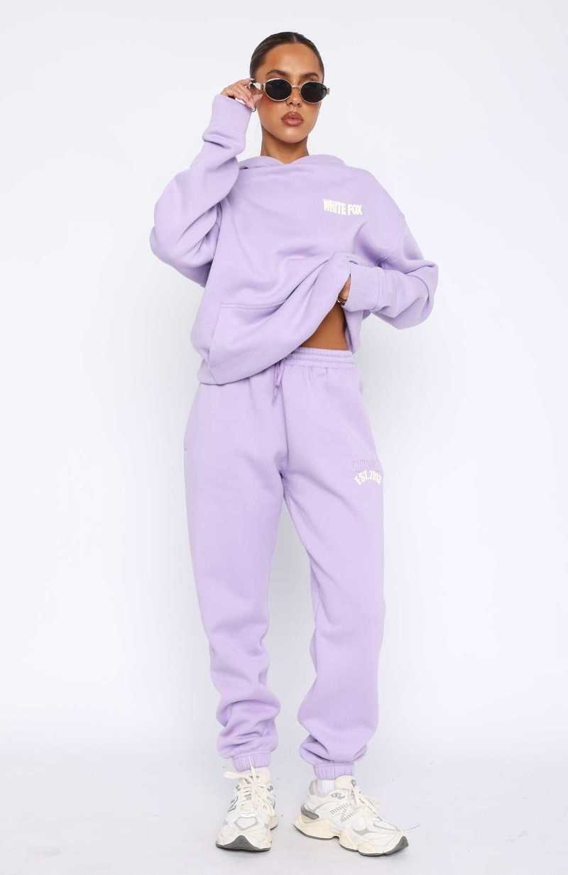 White Fox Major Moves Sweatpants Lilac | FUWBDA-478