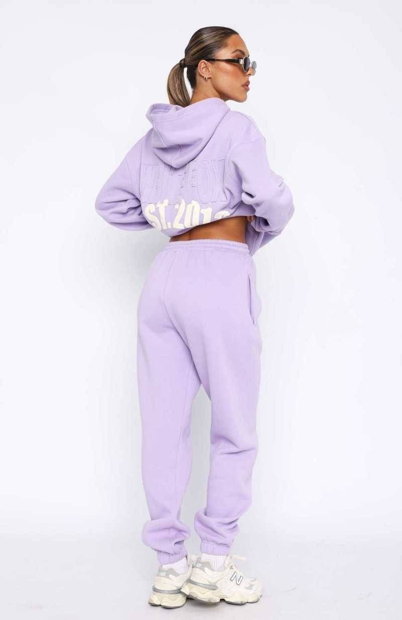 White Fox Major Moves Sweatpants Lilac | FUWBDA-478