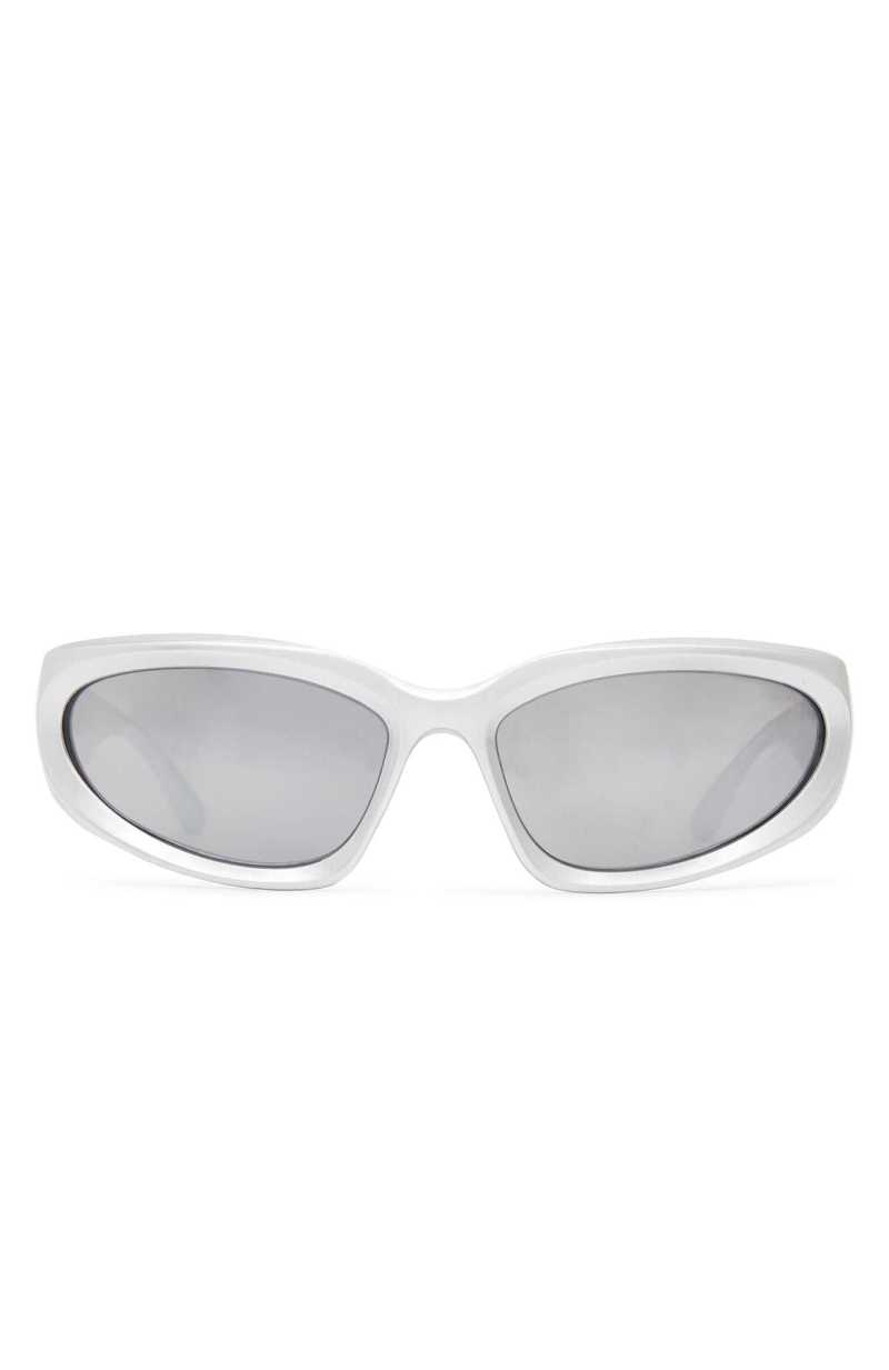 White Fox Mamba Sunglasses Silver Reflective | JYISLF-429