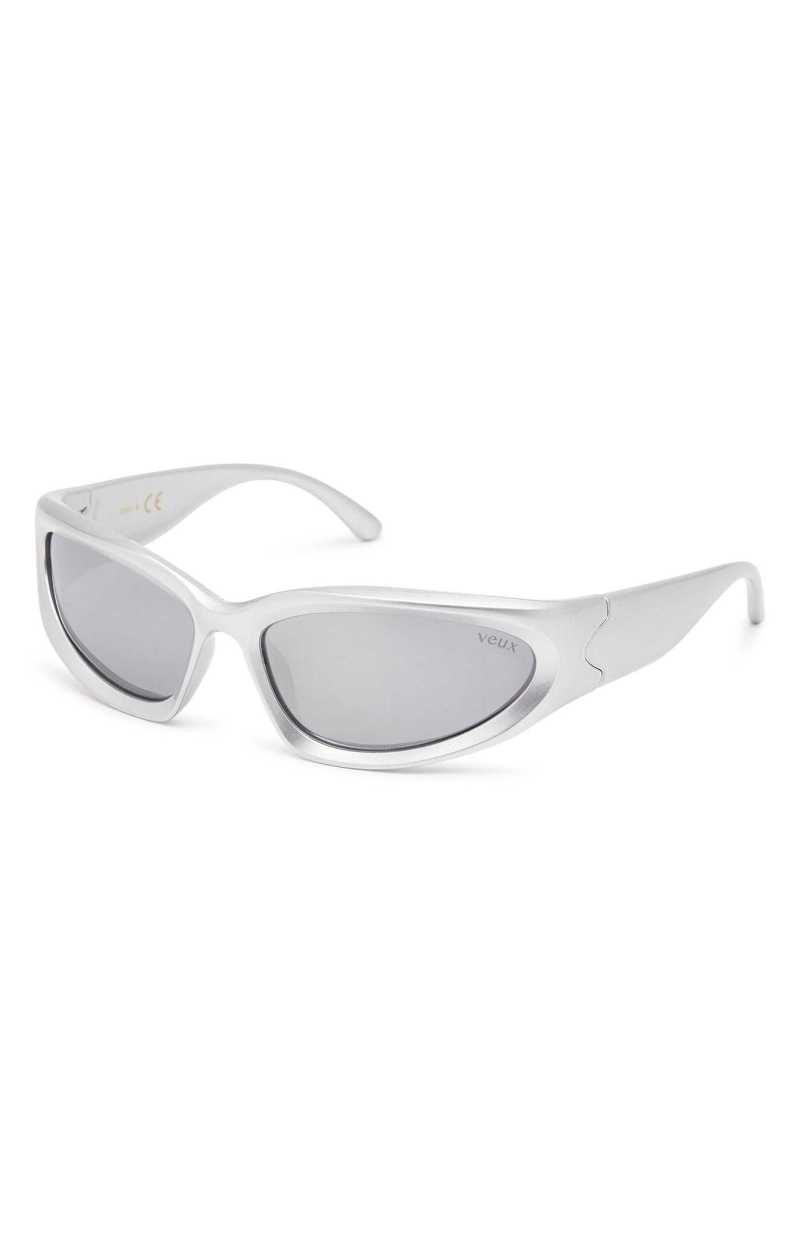 White Fox Mamba Sunglasses Silver Reflective | JYISLF-429