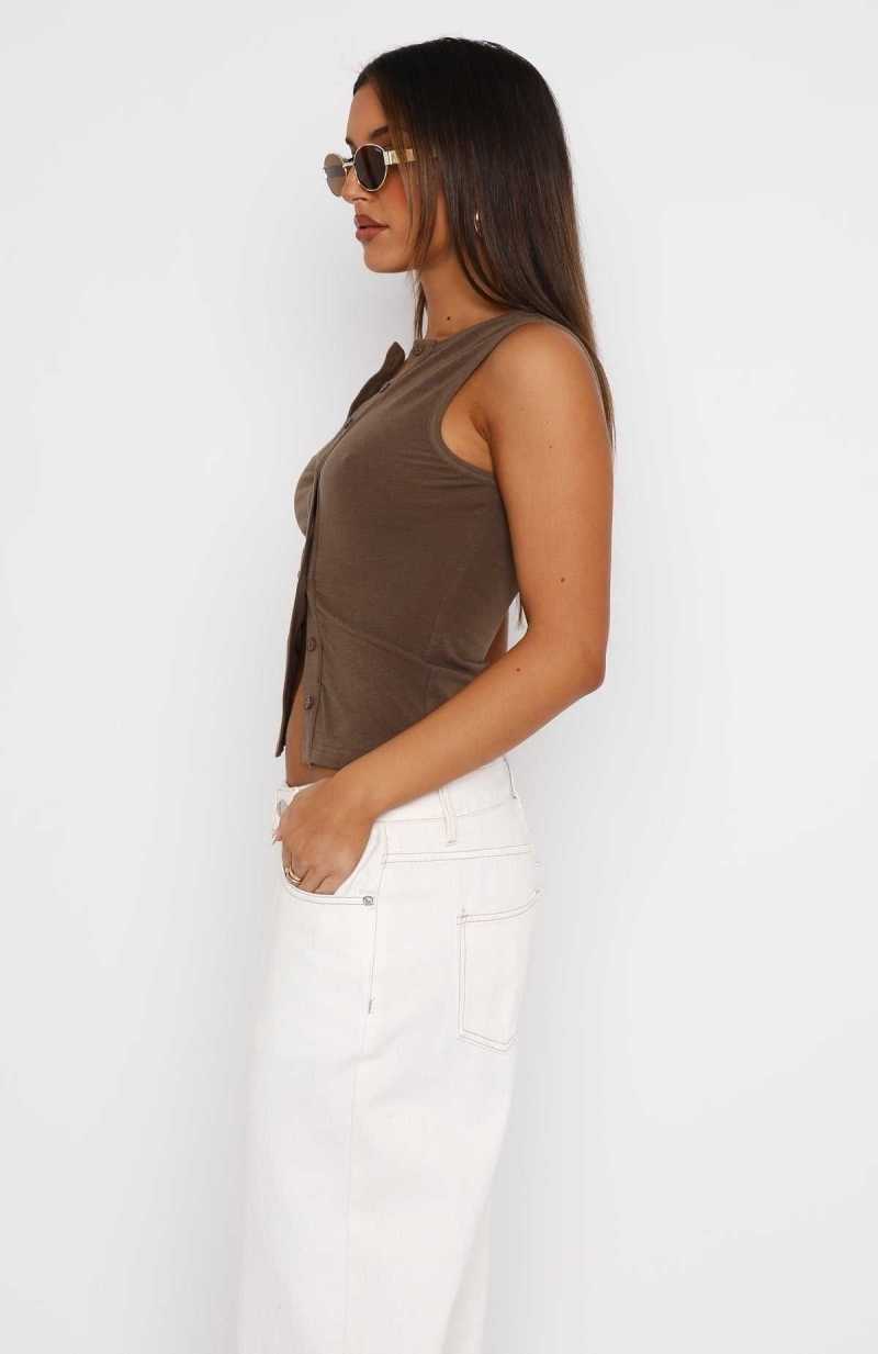 White Fox Never Been Kissed Top Mocha | PHIKNT-965