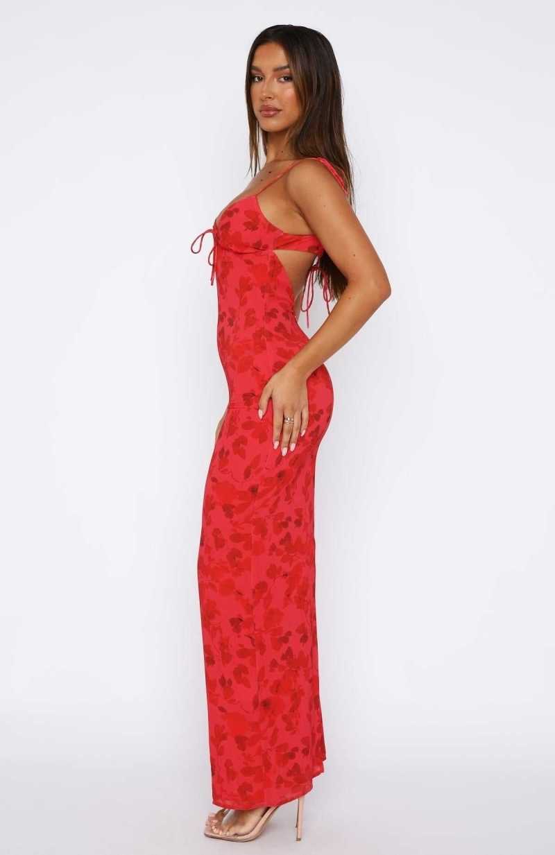 White Fox New Beginnings Maxi Dress Raspberry Delight | BVLIZK-139