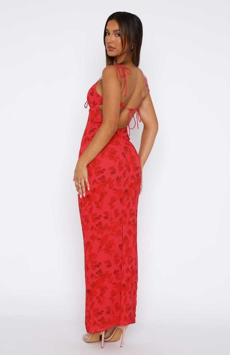 White Fox New Beginnings Maxi Dress Raspberry Delight | BVLIZK-139