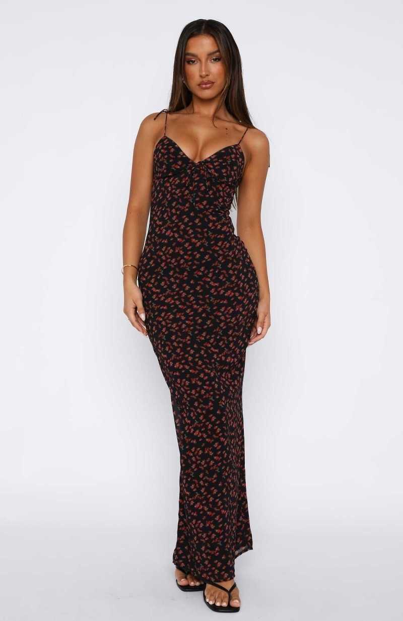 White Fox New Beginnings Maxi Dress Red Rose | PLUSTK-563