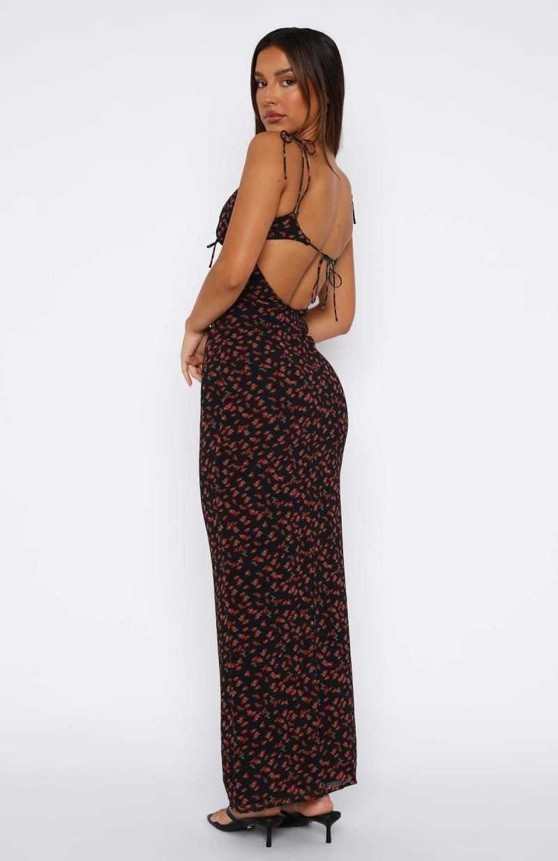 White Fox New Beginnings Maxi Dress Red Rose | PLUSTK-563