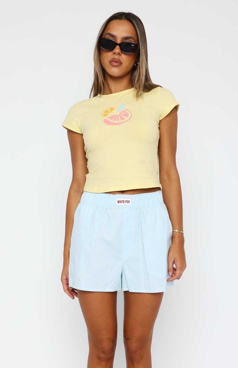 White Fox Nothing But Love Shorts Blue | QNEGBA-809