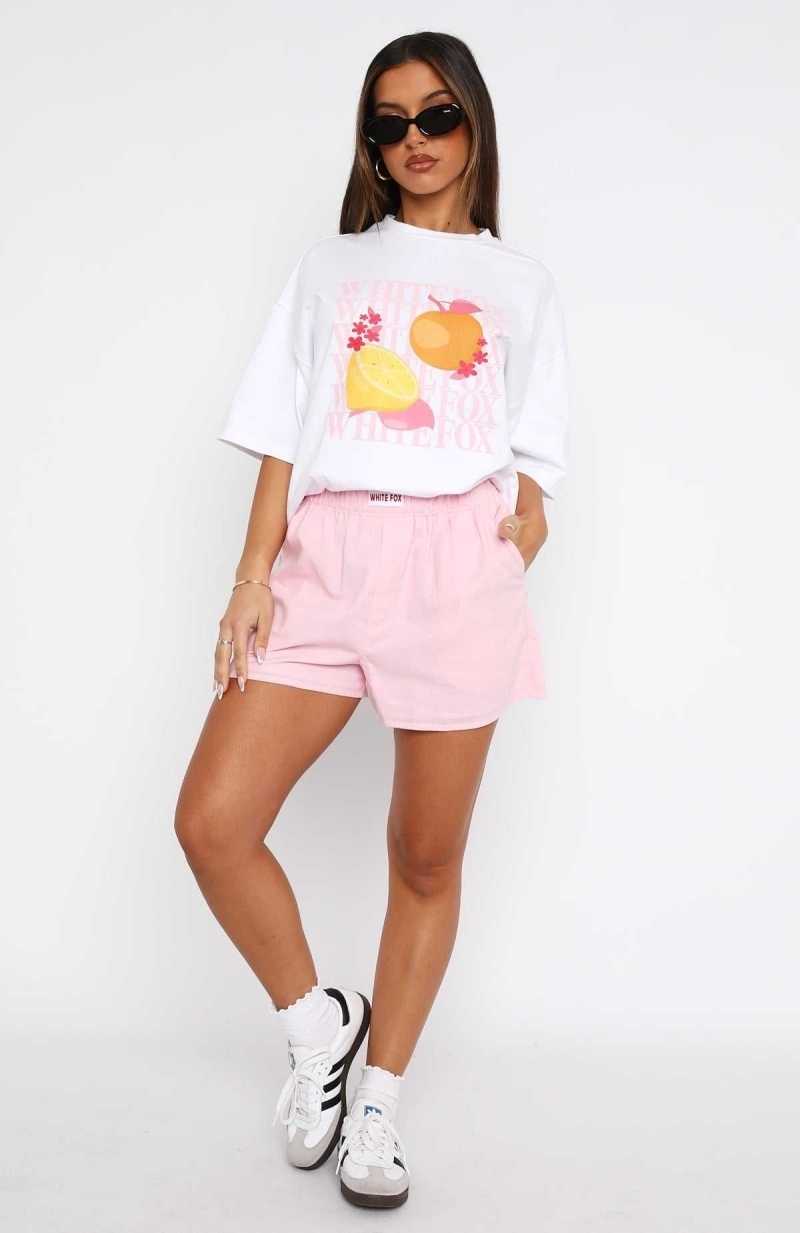 White Fox Nothing But Love Shorts Pink | OLMYAW-652