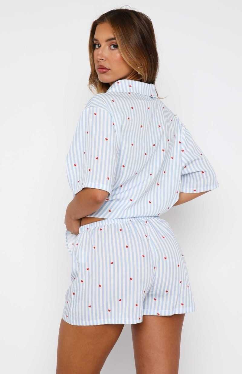 White Fox Offline Pyjama Set Blue Sweetheart | ECPORB-394