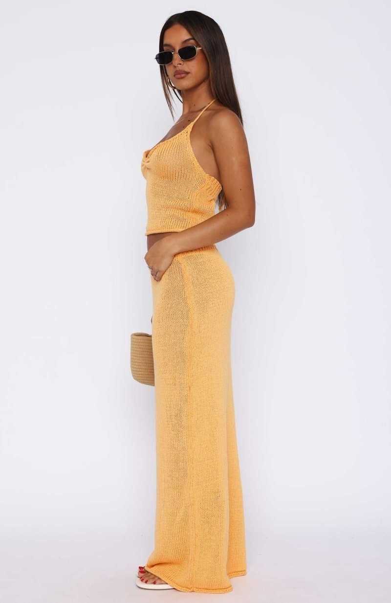 White Fox One Time Offer Crochet Maxi Skirt Sherbet | SLHNKT-658