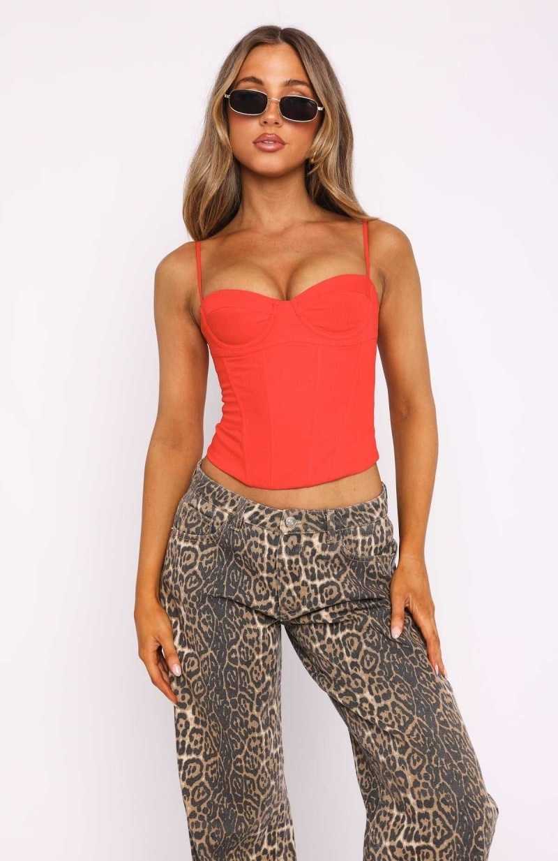 White Fox Over Budget Bustier Red | NDZHBQ-831