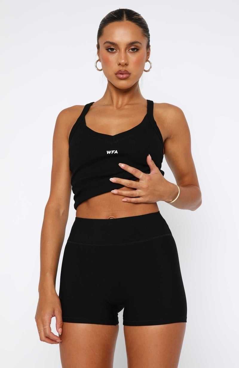 White Fox Performance Sports Tank Black | NXZTHD-062