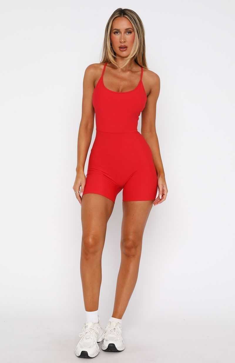 White Fox Power To You Playsuit Red | ZPKNMU-657