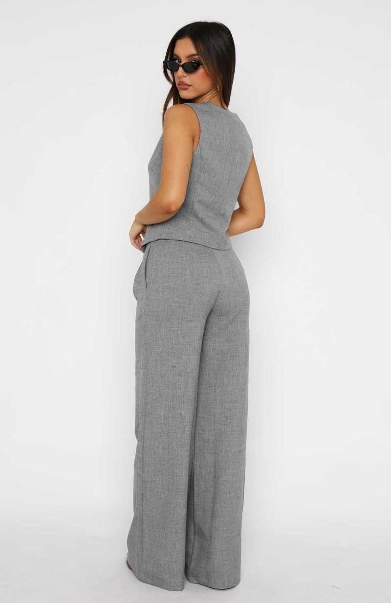 White Fox Socialite Pants Grey | NXPUGR-705