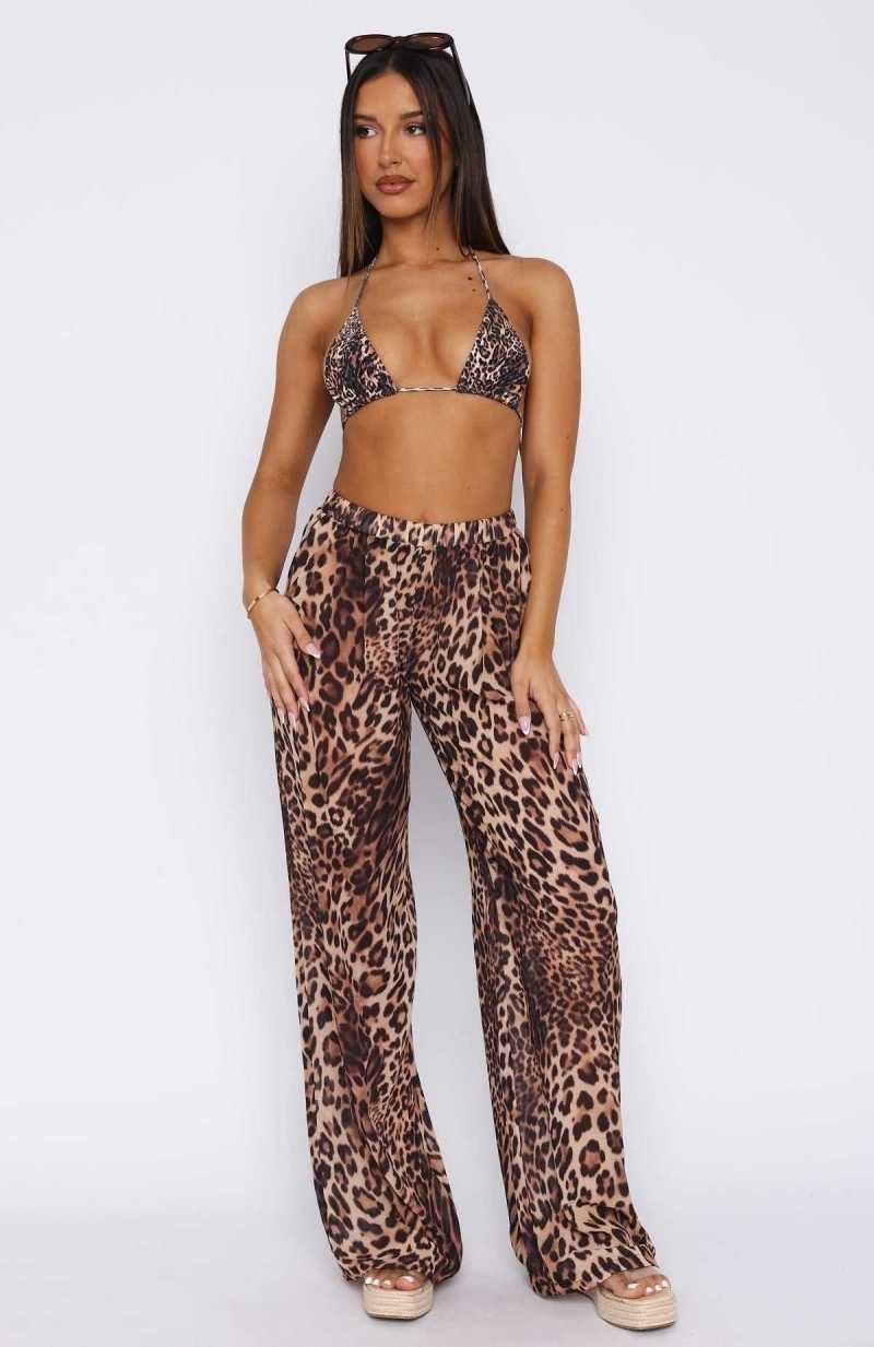 White Fox Something More Pants Cheetah | OVPNBQ-190