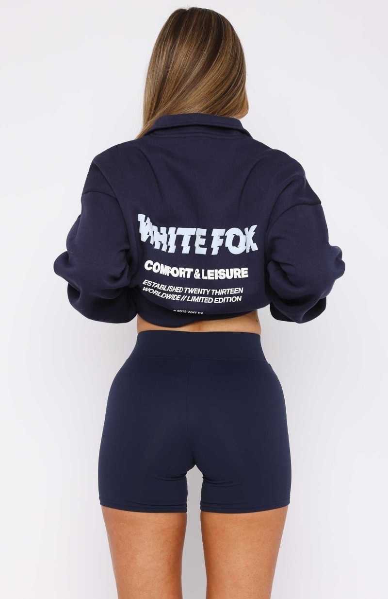 White Fox Standing On Business Bike Short Navy | JXSTWH-248