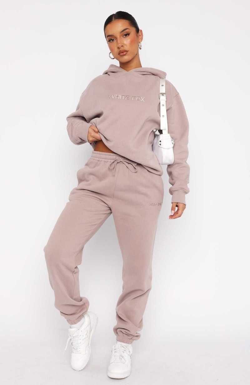 White Fox Stay Lifted Sweatpants Cinnamon | QOAJMX-253