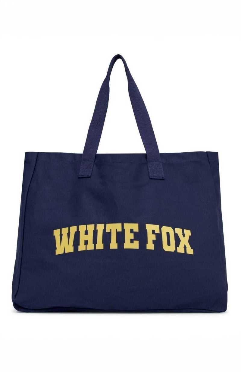 White Fox Stepping Out Tote Bag Navy | ZLIYFE-498