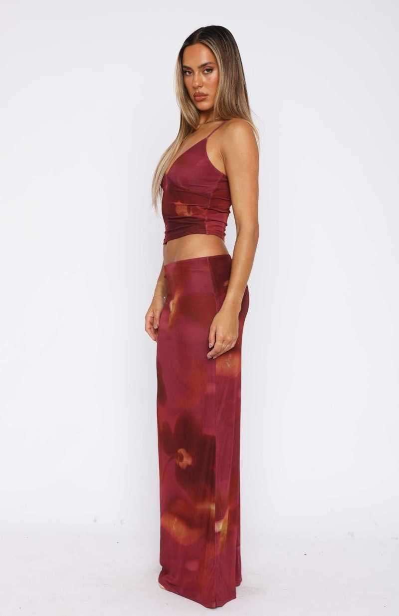 White Fox Sunset Girl Maxi Skirt Dark Romance | GCMPLX-207