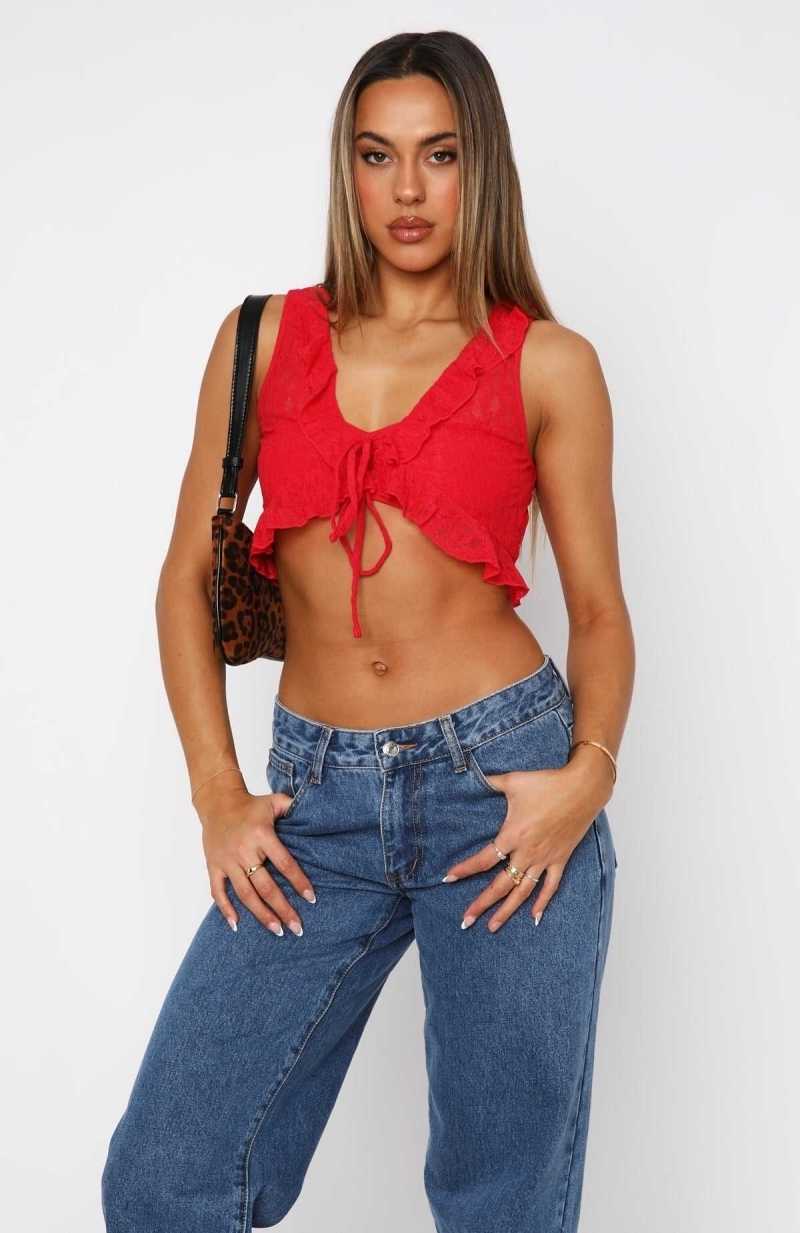 White Fox Take You Back Top Red | JXLGNT-398