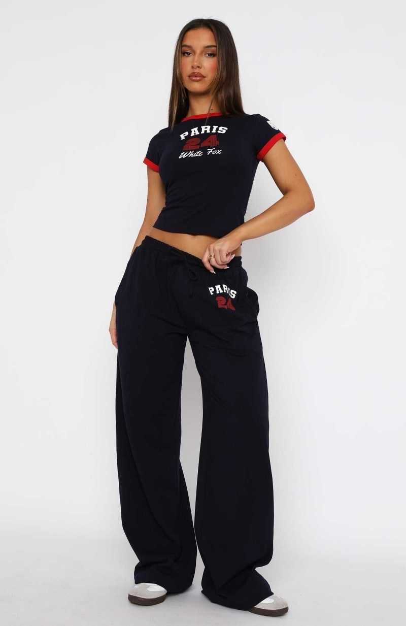 White Fox Team Paris Track Pants Navy | APEXTW-715