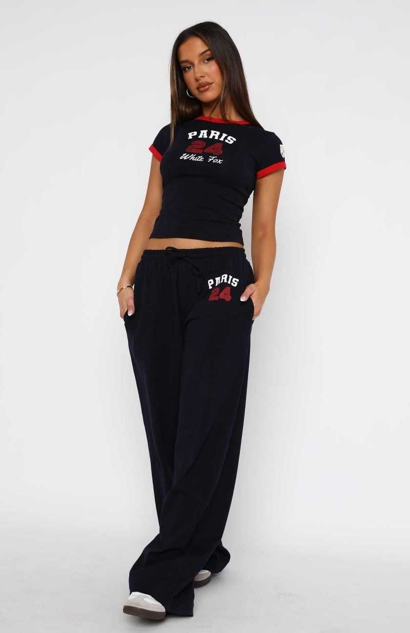 White Fox Team Paris Track Pants Navy | APEXTW-715