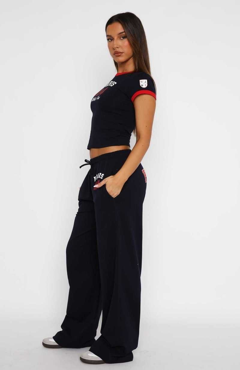 White Fox Team Paris Track Pants Navy | APEXTW-715