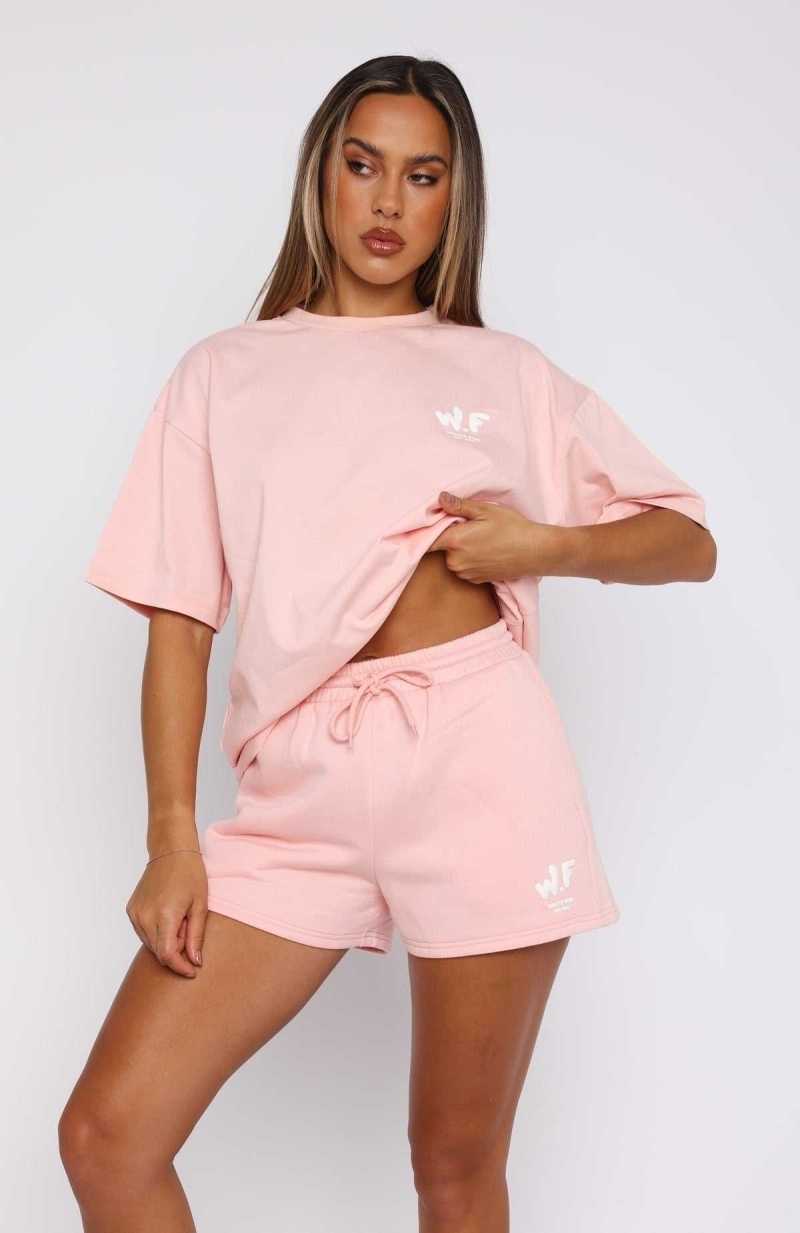 White Fox The New Standard Lounge Shorts Pink | XDJIMS-914