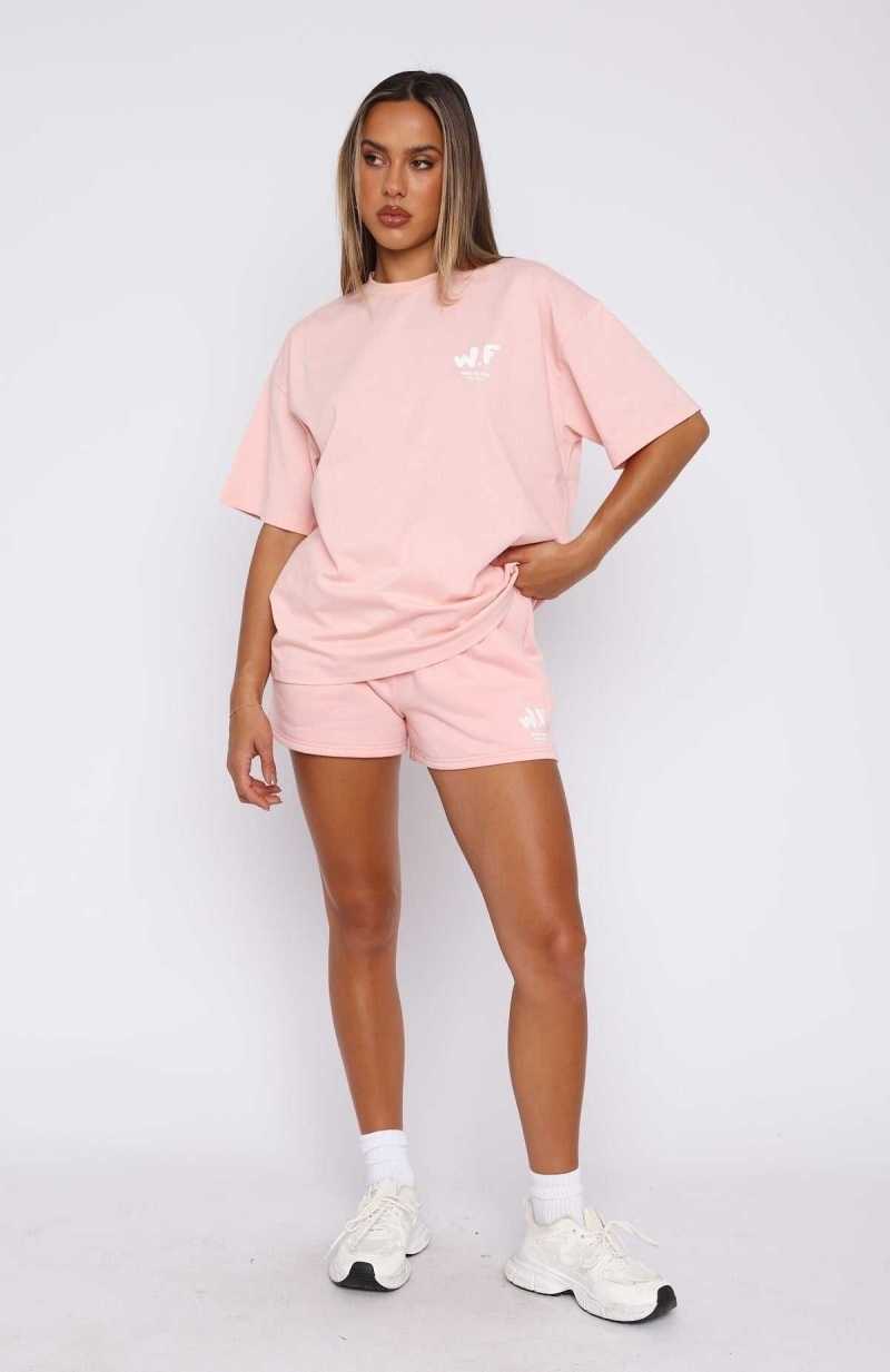 White Fox The New Standard Lounge Shorts Pink | XDJIMS-914