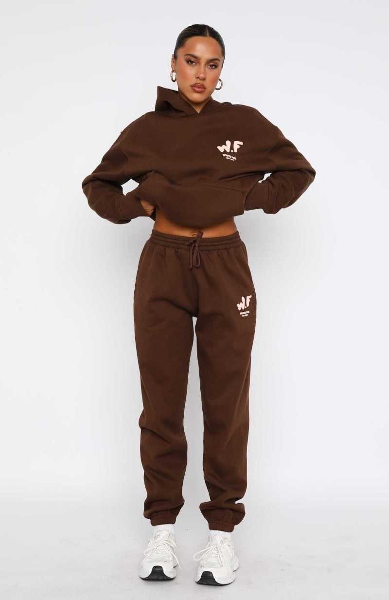 White Fox The New Standard Sweatpants Chocolate | JNTGZD-547