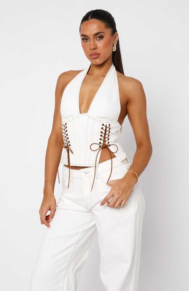 White Fox Through The Crowd Bustier Off White | PFMLZS-369