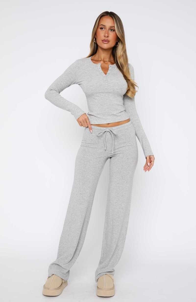 White Fox Till The End Pants Grey | OZVNRA-695