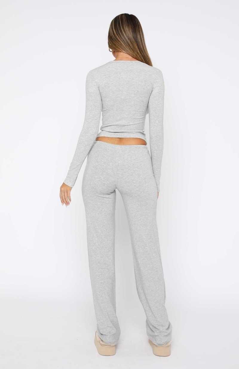 White Fox Till The End Pants Grey | OZVNRA-695