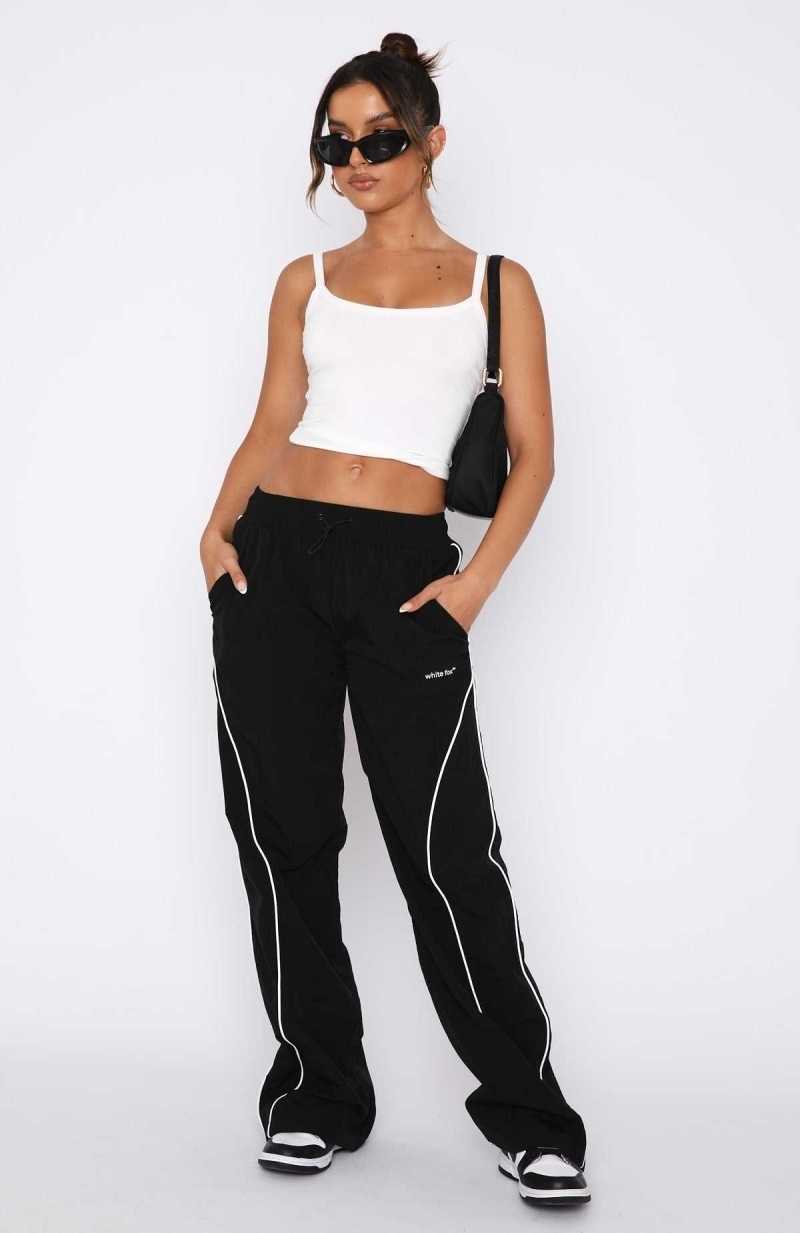 White Fox Unphased Track Pants Black | WJIFGK-630