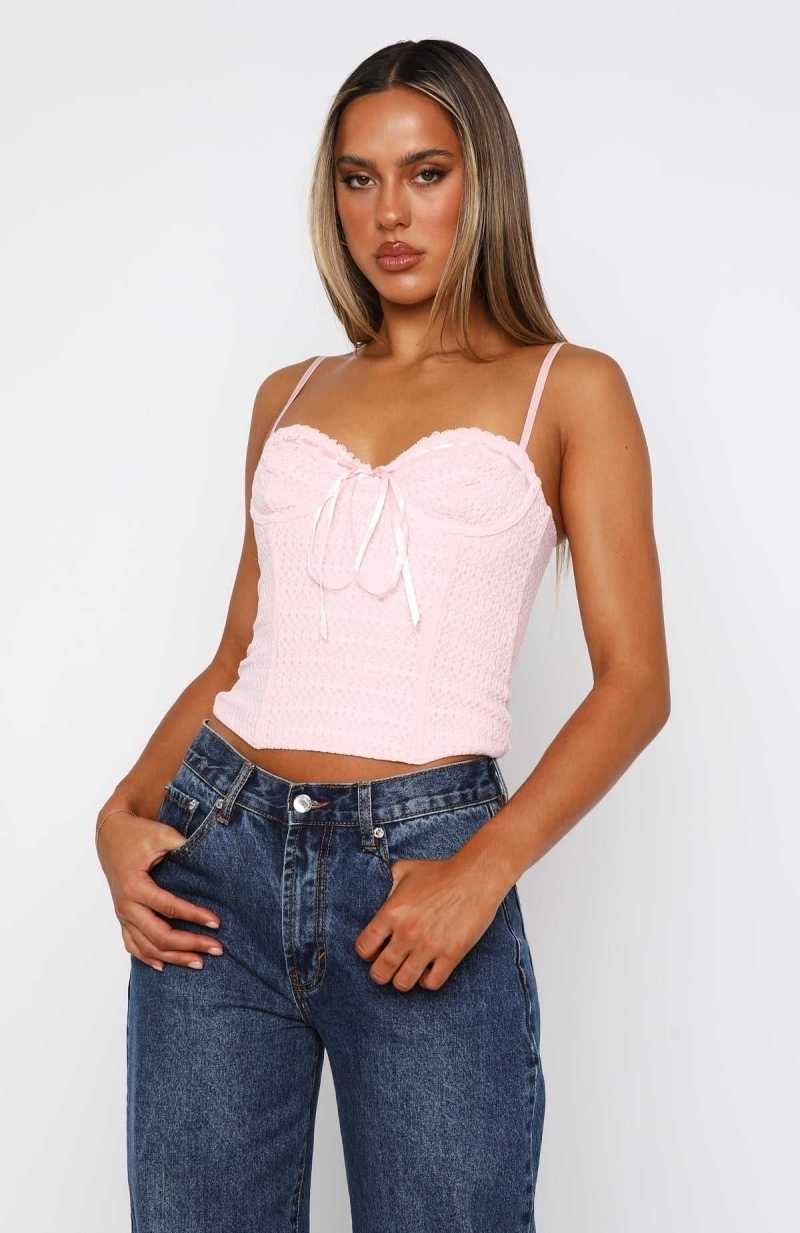 White Fox Way You Feel Bustier Baby Pink | PYLXHG-156