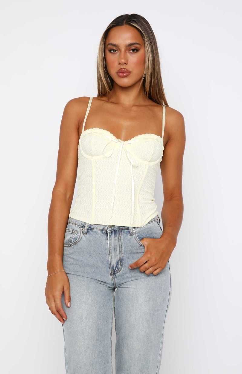 White Fox Way You Feel Bustier Lemon | MGCFXT-710