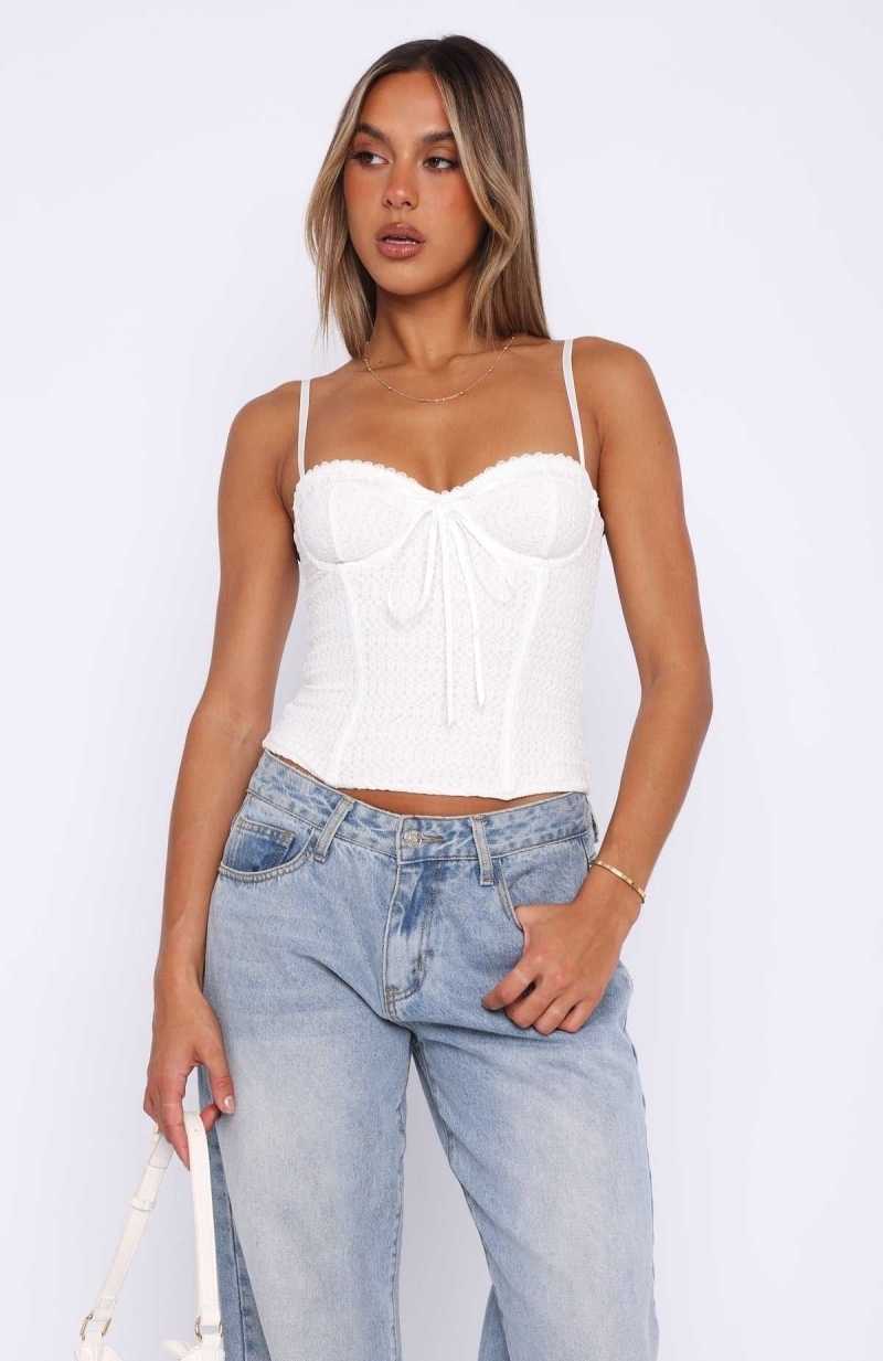 White Fox Way You Feel Bustier White | BCNREL-986