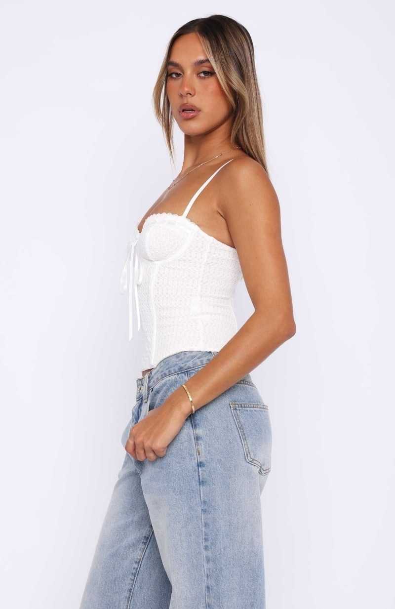 White Fox Way You Feel Bustier White | BCNREL-986