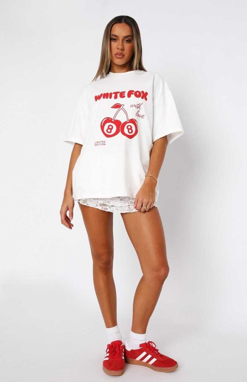 White Fox With Love Lace Mini Skirt White | FYBATK-103